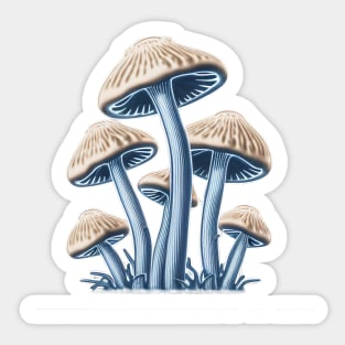 Fungi Fun: Cartoon Mushroom Print to Show Your Eco-Friendly Style 3 Sticker